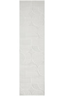 Lotus Leo White Runner Rug