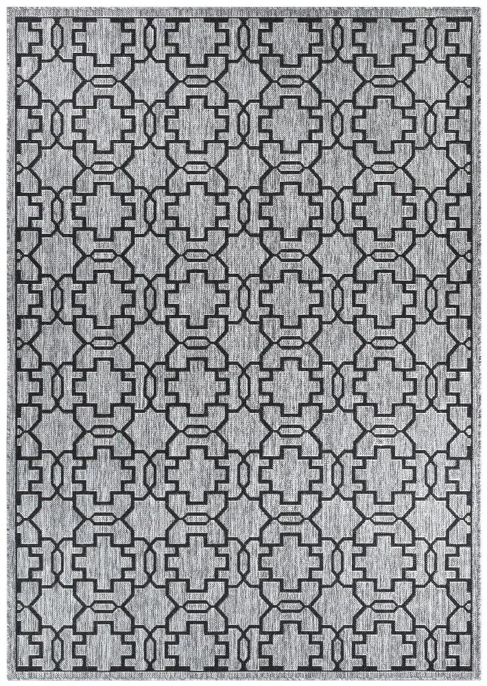 Alaska Indoor Outdoor 08 Grey Black Rug