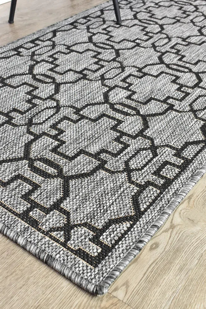 Alaska Indoor Outdoor 08 Grey Black Rug