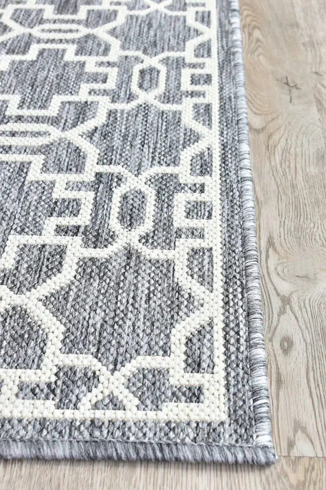 Alaska Indoor Outdoor 08 Grey Cream Rug