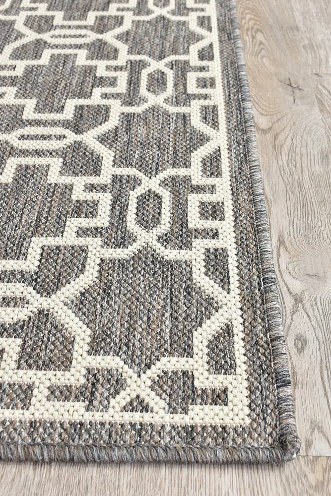 Alaska Indoor Outdoor 08 Brown Cream Rug