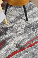 Dahlia 176 Grey Red Rug