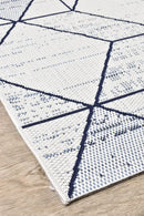 Mirada White Blue Outdoor Rug