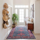Dibru Multicolour Traditional Machine Washable Rug