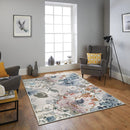 Kyul Floral Multicolour Machine Washable Rug