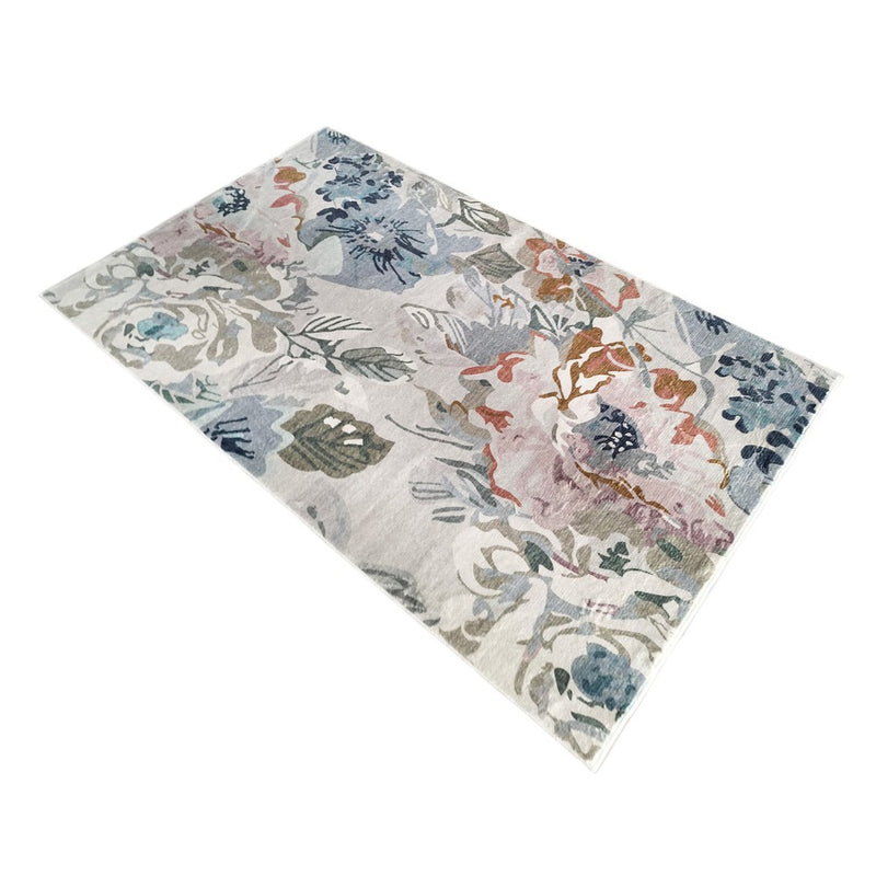 Kyul Floral Multicolour Machine Washable Rug