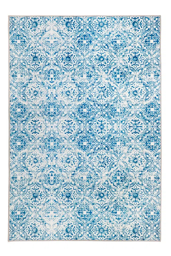 Mozaic Blue Non-Slip Rug