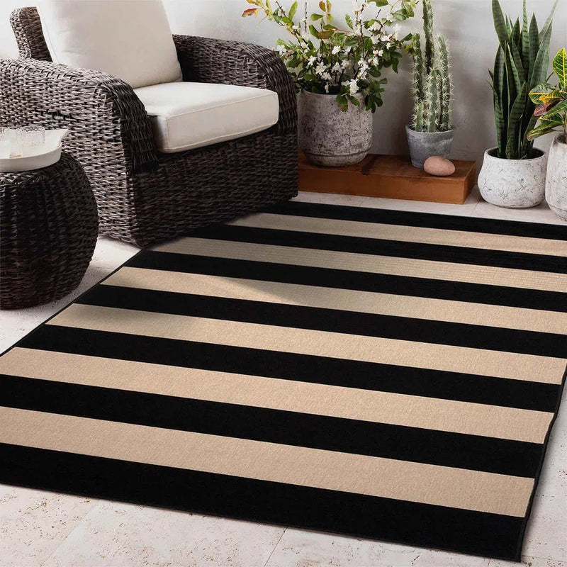 Nyoma Black Outdoor Rug