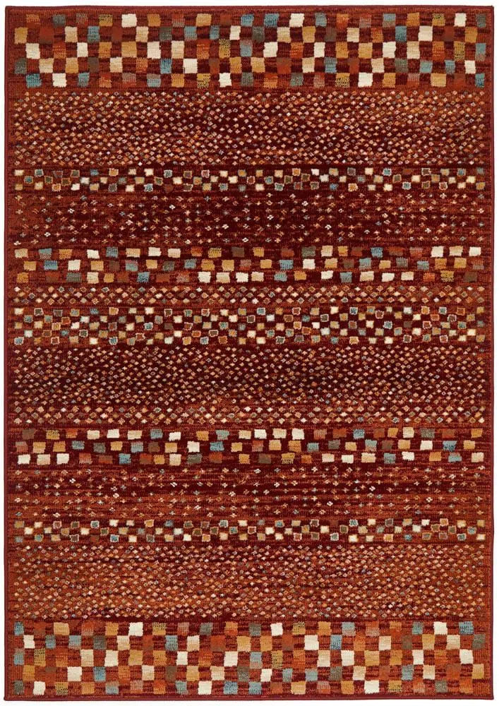 Oxford Mayfair Squares Rust Rug