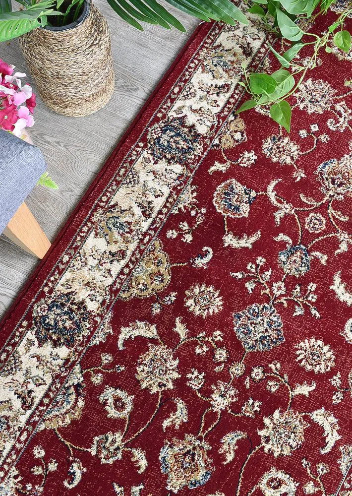 Zeus Red 64 Traditional Rug