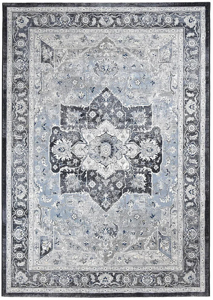 Zeus Blue Medallion Rug