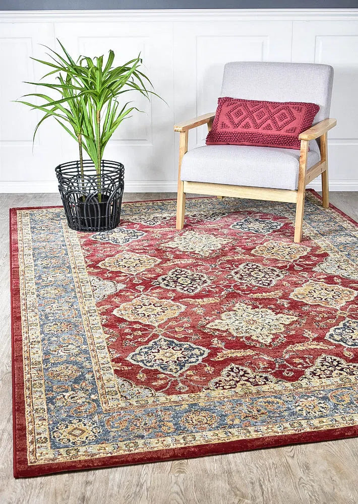 Zeus Red 54 Traditional Rug