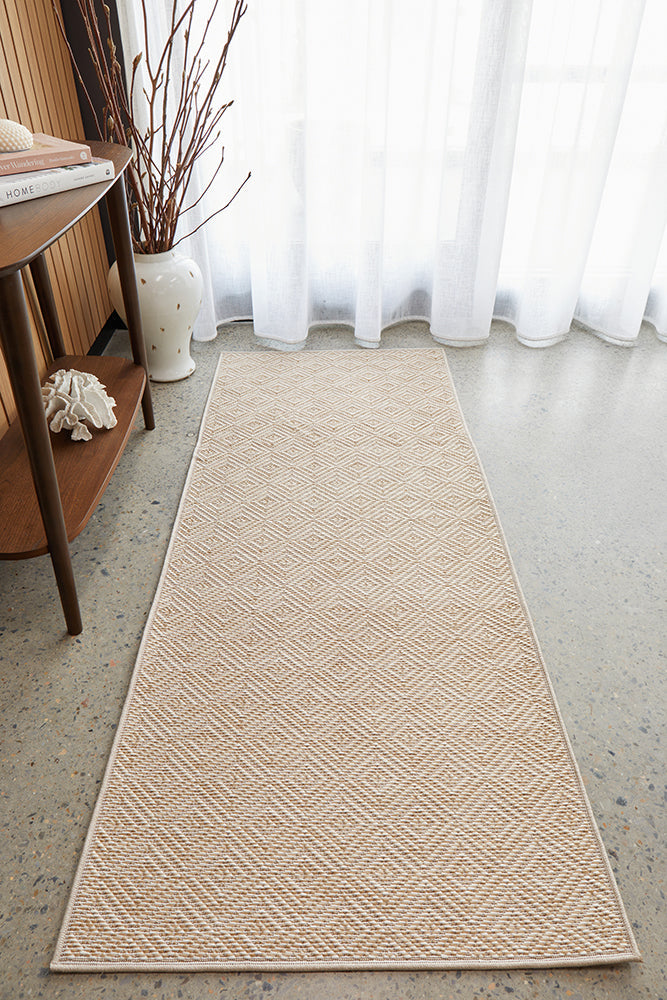 Patio Misty Natural Indoor Outdoor Runner Rug