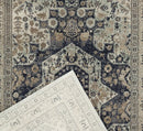 Providence Brushed Traditional Blue Rug