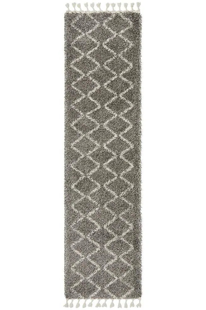 Saffron 11 Grey Runner Rug