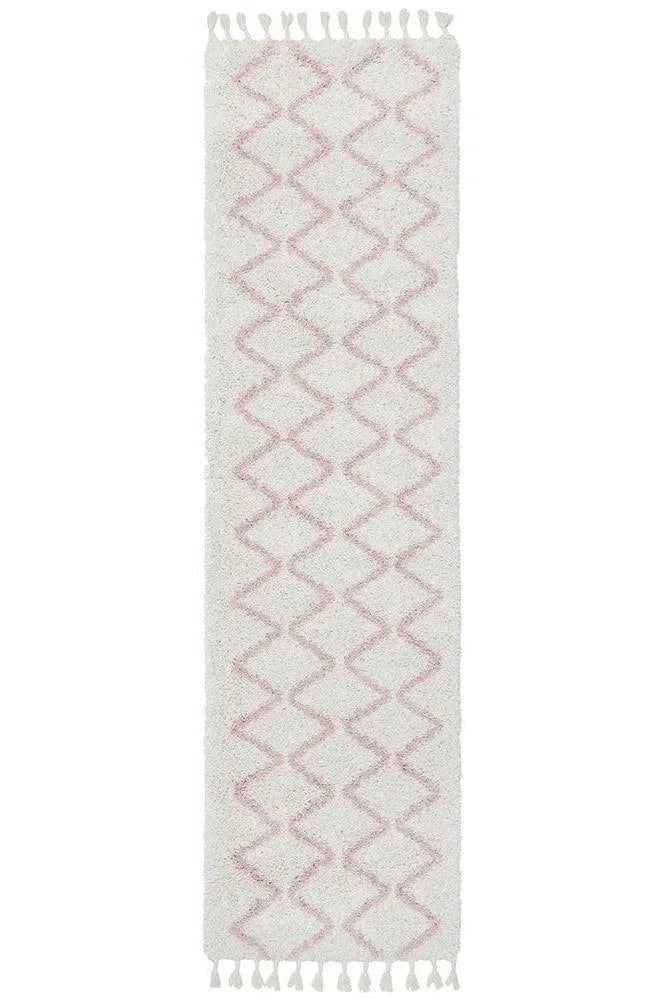 Saffron 11 Pink Runner Rug