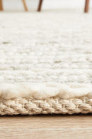 Hellena Braied Grey Felted Wool Rug