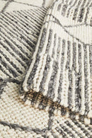 Hellena Braied Grey Wool Rug