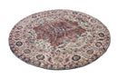 Babylon Multicolour Traditional Distressed Round Rug