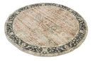 Rann Multicolour Traditional Distressed Round Rug