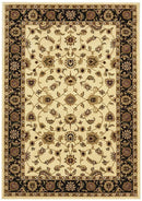 Sydney Collection Classic Rug Ivory With Black Border