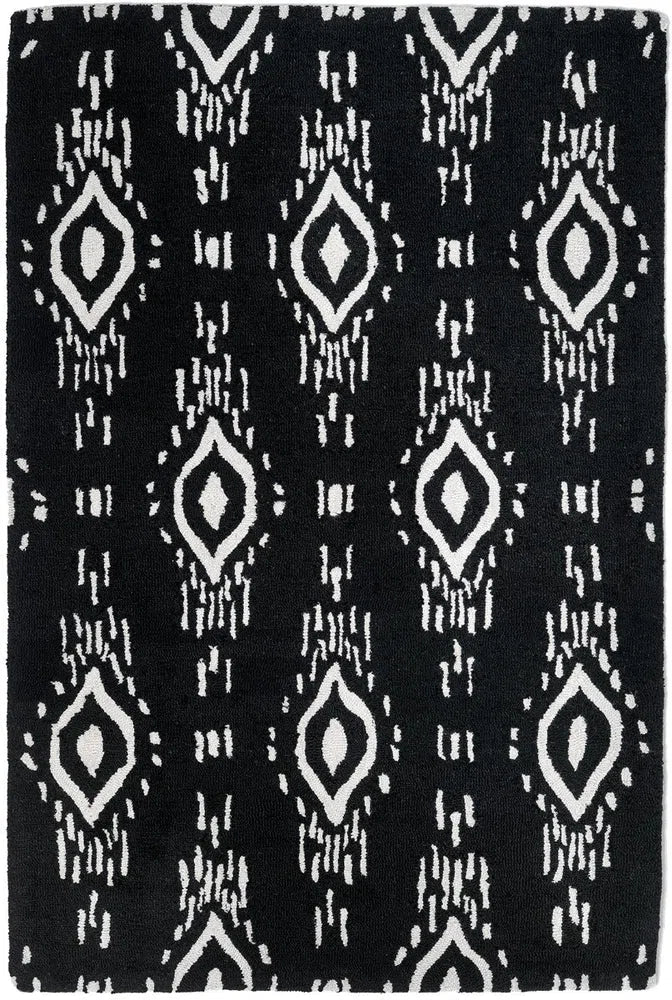 Surah Black Indoor Outdoor Rug