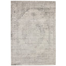 Taipei White and Grey Traditional Distressed Rug
