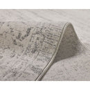Taipei White and Grey Traditional Distressed Rug