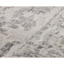 Taipei White and Grey Traditional Distressed Rug