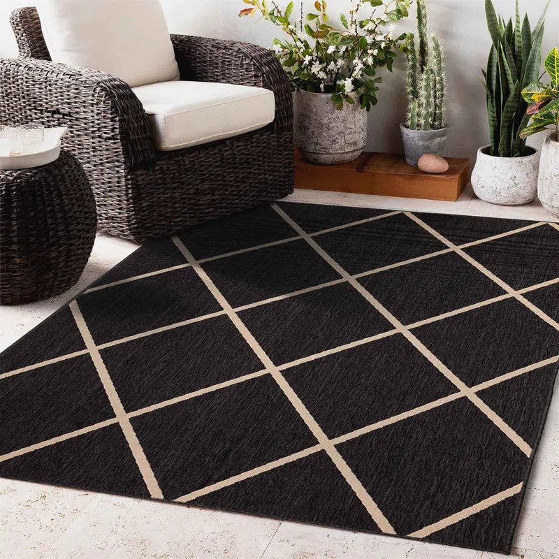 Tucson Black Outdoor Rug