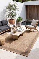 Akita Black Indoor Outdoor Rug — AI styled visualisation