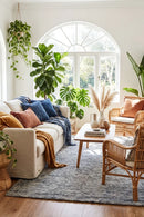Allure Indigo Cotton Rayon Rug — AI styled visualisation