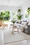 Alma 28 Cream Beige Outdoor Rug — styled indoor setting