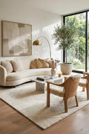 Alpine 822 Natural Rug — AI styled visualisation