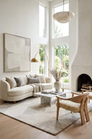 Alpine 833 Stone Rug — AI styled visualisation