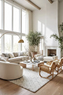 Alpine 844 Silver Rug — AI styled visualisation