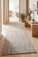 Arabella Grey Wool Jute Runner Rug — AI styled visualisation