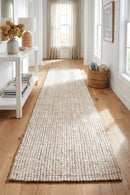 Arabella Natural Wool Jute Runner Rug — AI styled visualisation