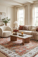 Novaro Auburn Clay Rug — AI styled visualisation