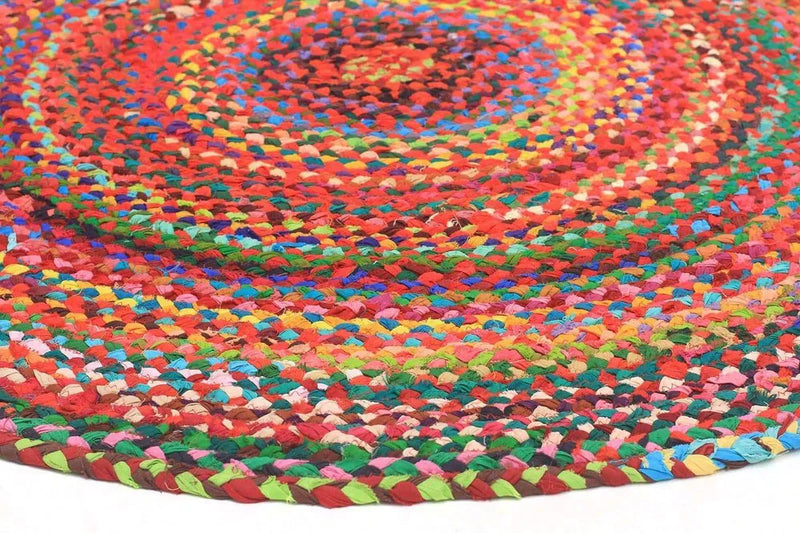 Atrium-Chandra Braided Cotton Rug Multi