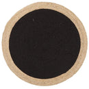 Atrium-Round Jute Natural Rug Black