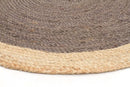 Atrium-Round Jute Natural Rug Charcoal