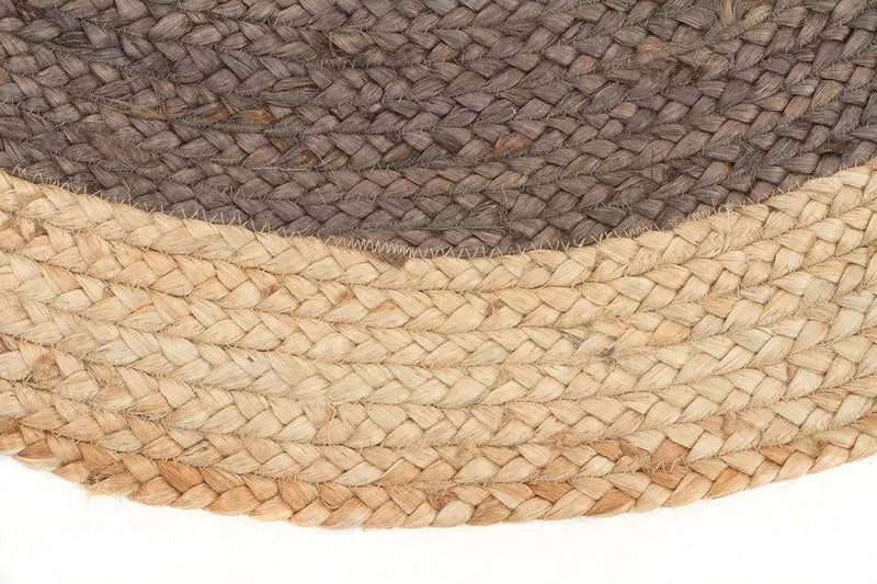 Atrium-Round Jute Natural Rug Charcoal