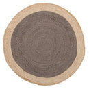Atrium-Round Jute Natural Rug Charcoal