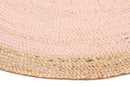 Atrium-Round Jute Natural Rug Pink