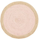 Atrium-Round Jute Natural Rug Pink