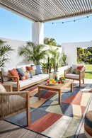 Montana Polygon Outdoor Rug — AI styled visualisation