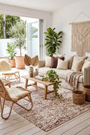 Austin Brown Rug — AI styled visualisation