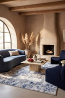 Chester 23 Blue Rug — AI styled visualisation