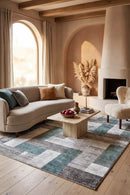 Chester 34 Emerald Green Rug — AI styled visualisation